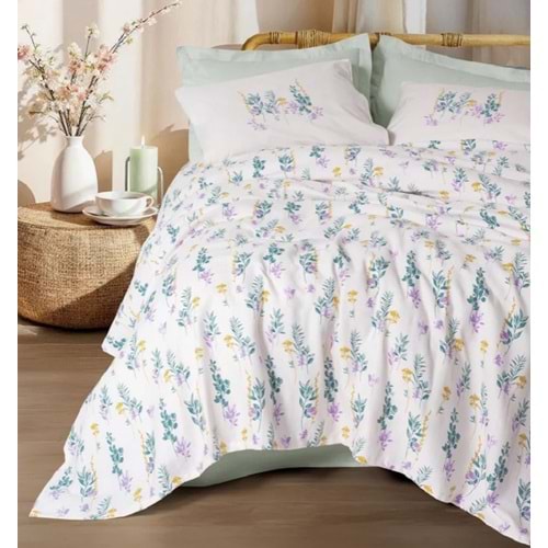 Cotton Box Estiva Çift Kişilik Pike Takımı Twig Mint