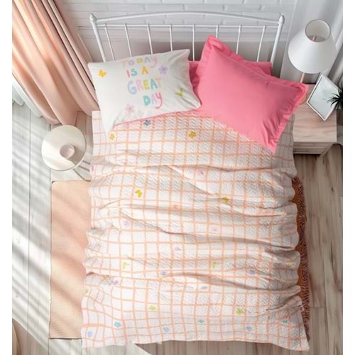 Cotton Box Genç Odası Tek Kişilik Complete Set Jours Pembe