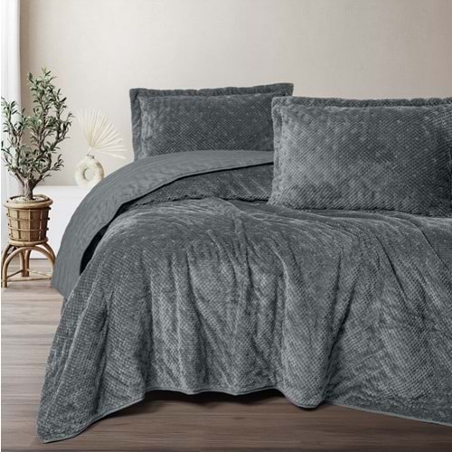 Cotton Box Softnest Boleta Gri Çift Kişilik Yatak Örtüsü