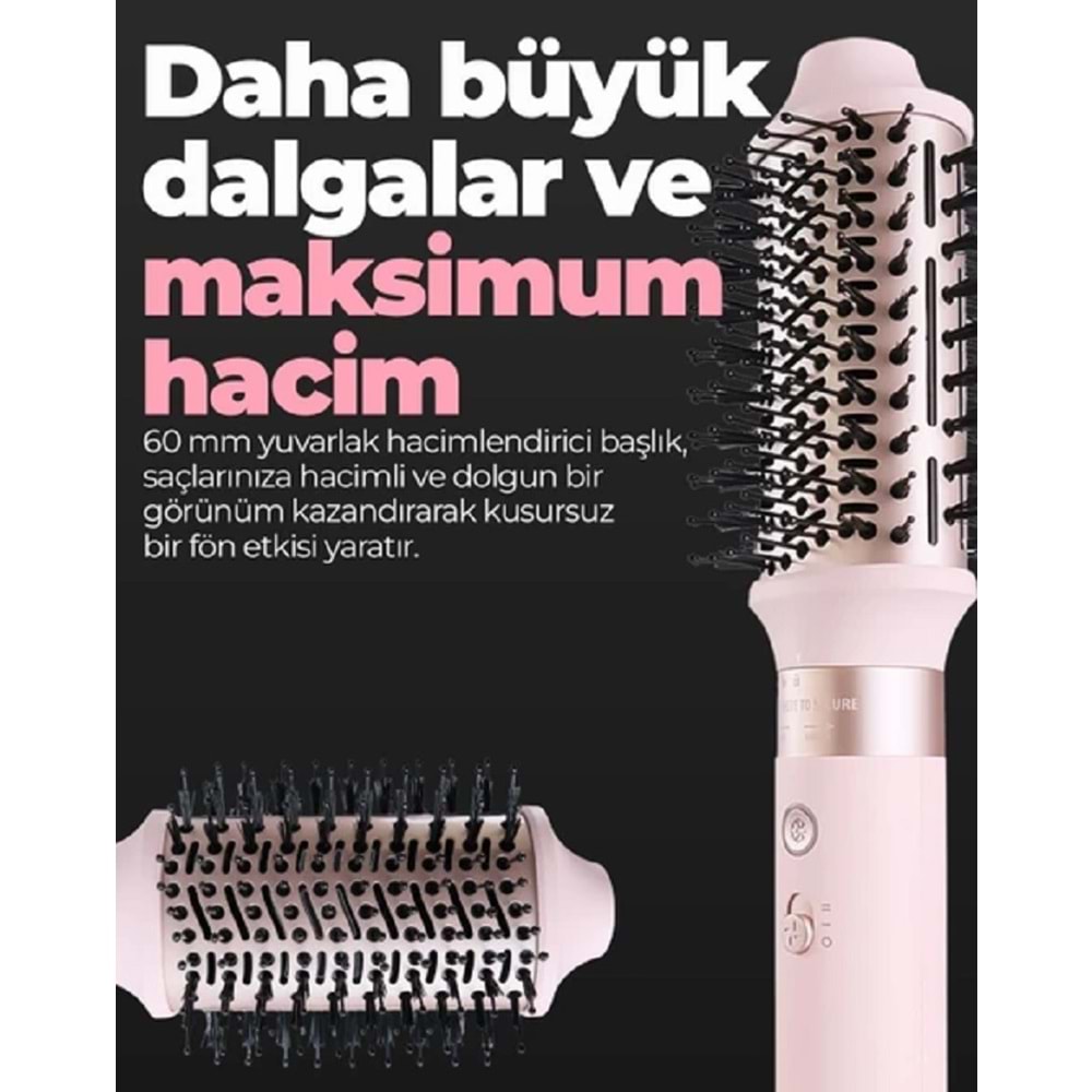 Pirantech Airwap 6 Başlıklı Saç Şekillendirme ve Kurutma KS-611
