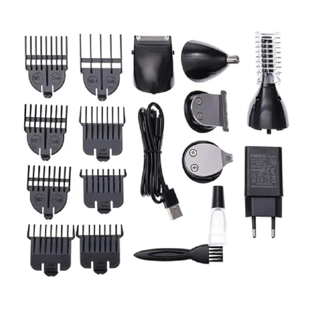 Powertec Tıraş Makinesi 6 in 1 TR-1000