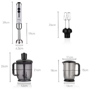 Korkmaz A447-14 Mia Vanilya Krom Mega Blender Set