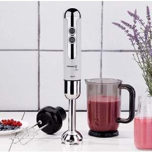 Korkmaz A447-14 Mia Vanilya Krom Mega Blender Set