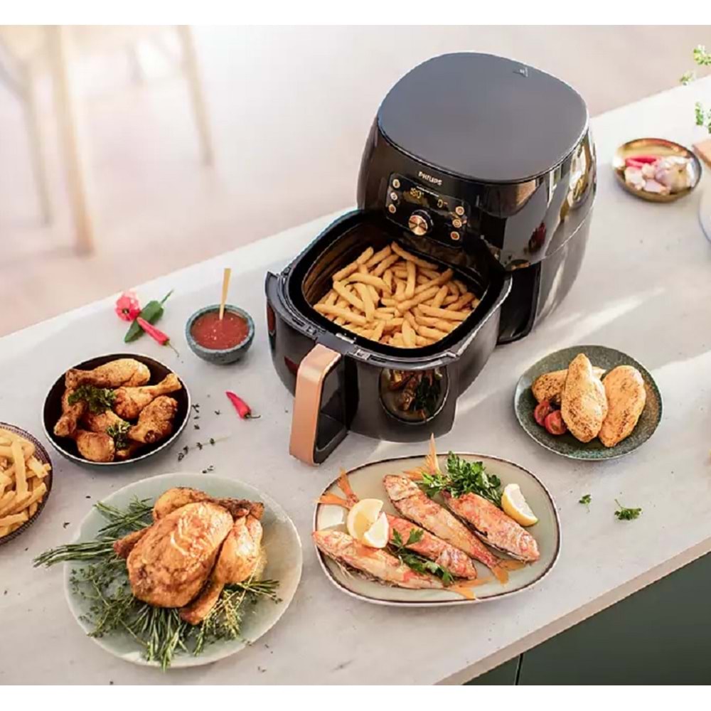 Philips HD9867-90 Black Rosa Airfreyer Fritöz