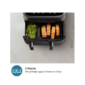 Philips 3000 Serisi Çift Hazneli Airfryer NA350-00