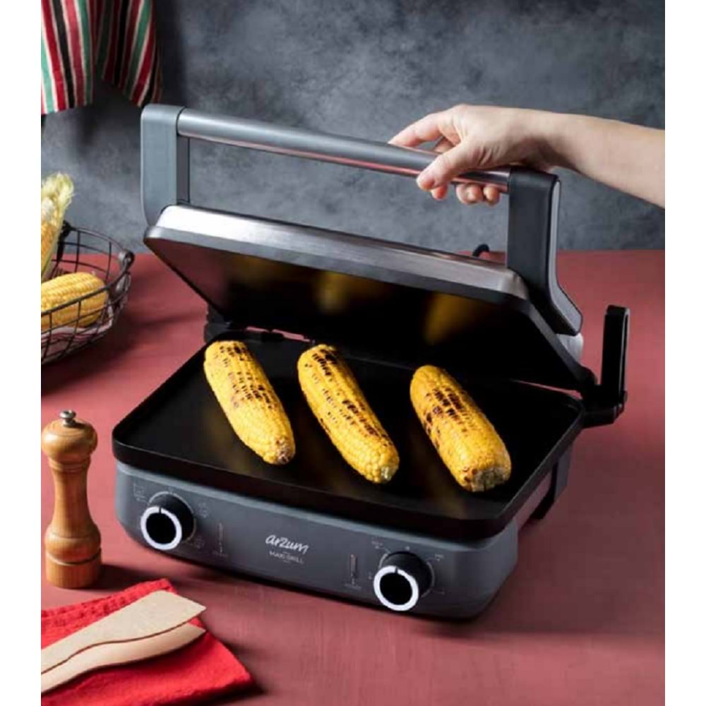 Arzum Maxi Grill Pro Multi Fonksiyonel Pişirici Inox Tepsili AR2043