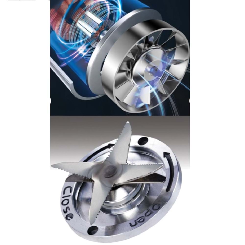 Kiwi Ksb-2251 2000W 6 Paslanmaz Çelik Bıçaklı Pro Standlı Blender