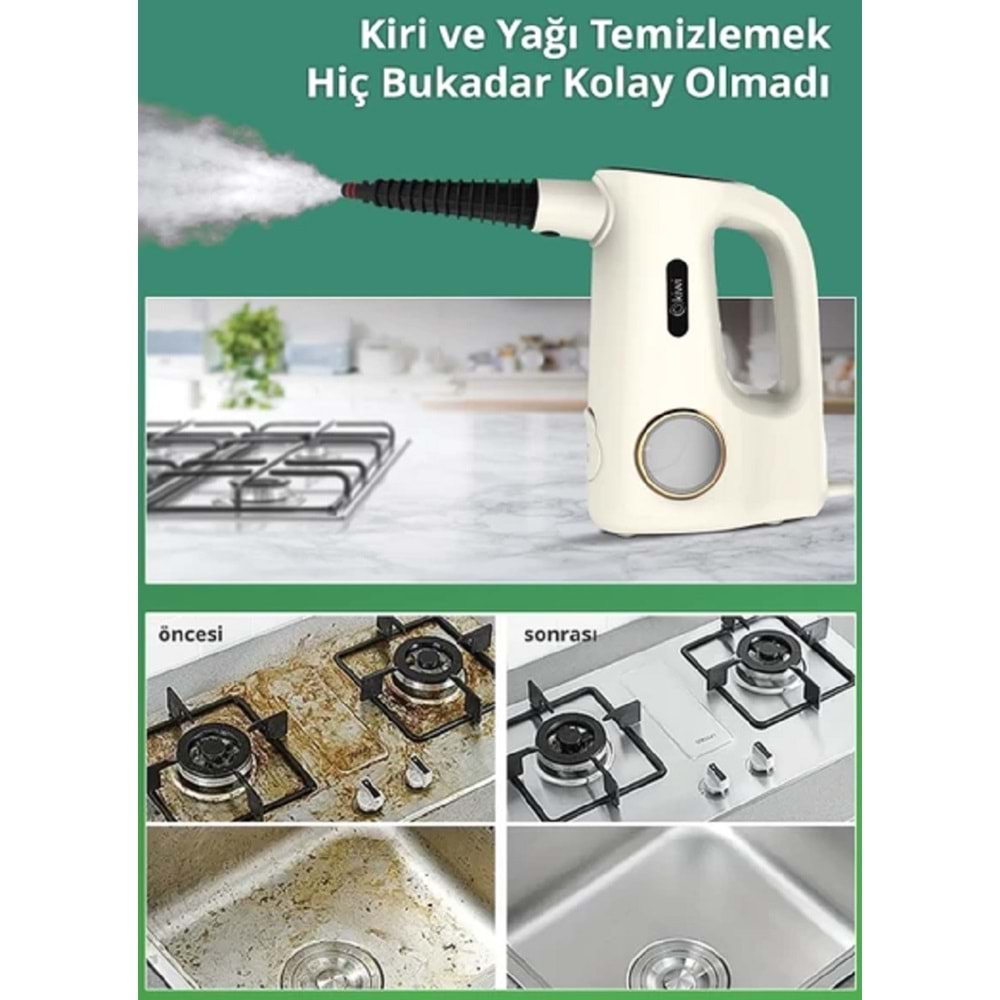 Kiwi Ksc-4214 Dijital Göstergeli Uzatma Borulu Buharlı Temizleyici