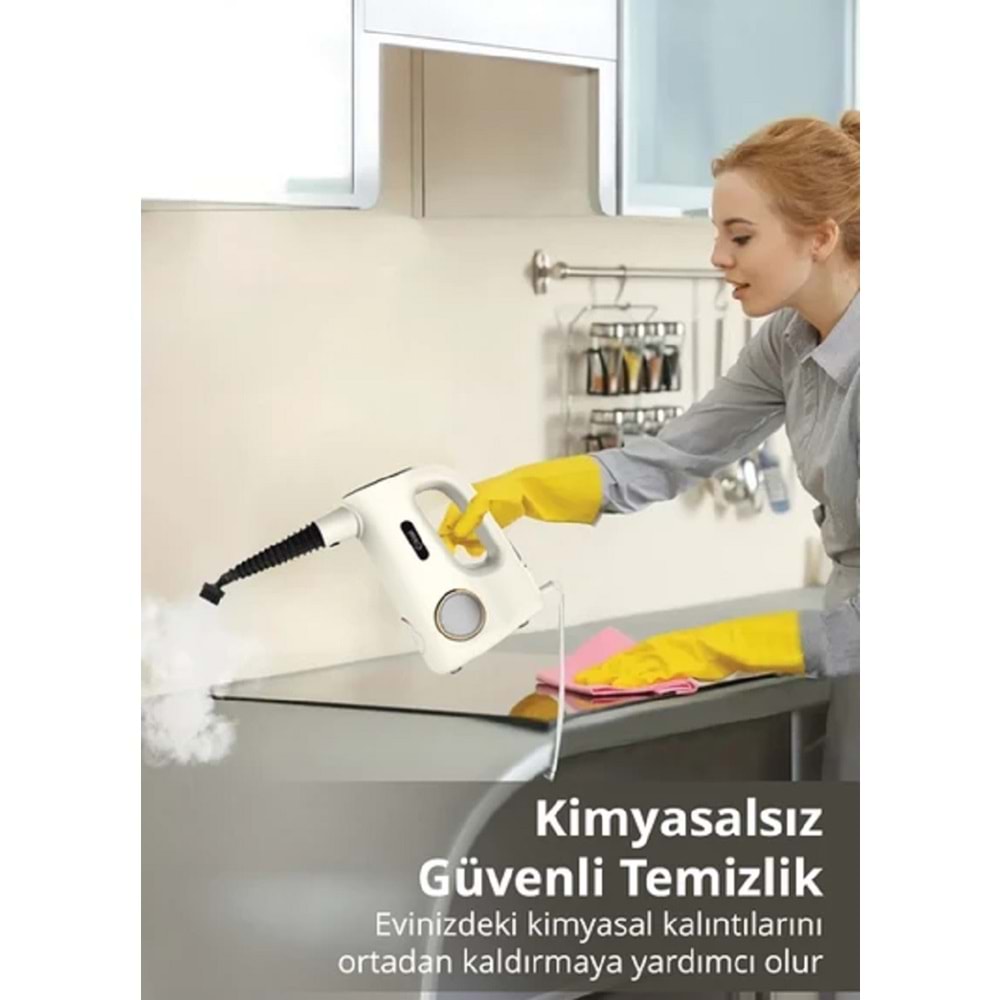 Kiwi Ksc-4214 Dijital Göstergeli Uzatma Borulu Buharlı Temizleyici