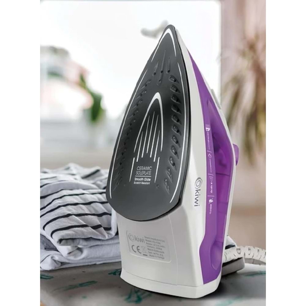 Kiwi KSI-6306 Paslanmaz Çelik Tabanlı Buharlı Ütü