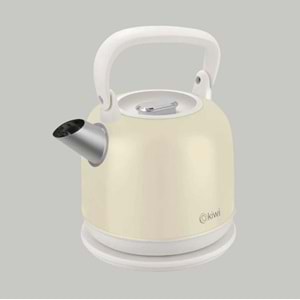 Kiwi KK-3340C Paslanmaz Çelik Retro Su Isıtıcı Kettle - Krem
