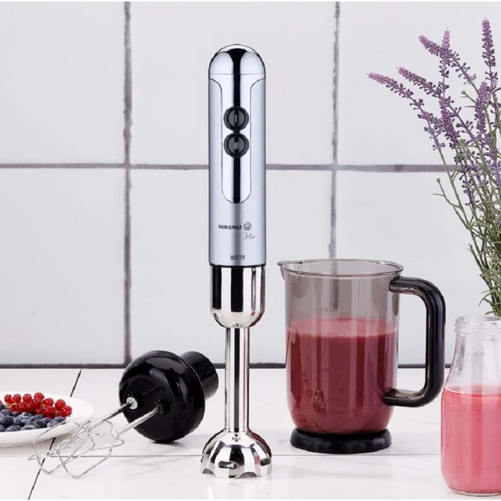 Korkmaz A447-16 Mia Mega Blender Set Inox-Krom