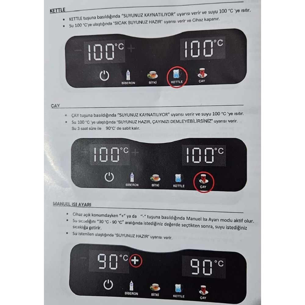 Lorenzo Smart Tea 5 in 1 Konuşan Çaycı Kırmızı LRZ-1114