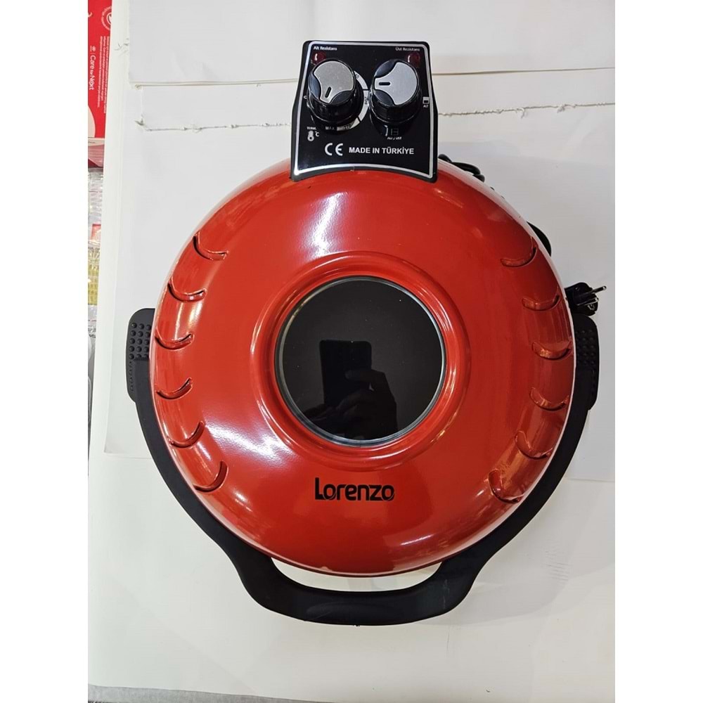 Lorenzo Pietra 12 in 1 Çok Amaçlı Pizza Makinesi Kırmızı LRZ-1119
