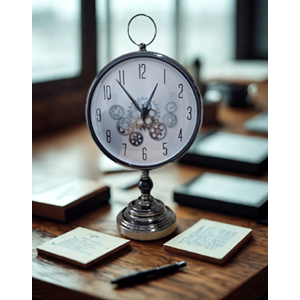 Krd Home Masaüstü Çarklı Saat Siyah Krd-7467