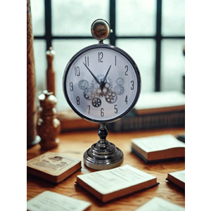 Krd Home Masaüstü Çarklı Saat Siyah Krd-7467