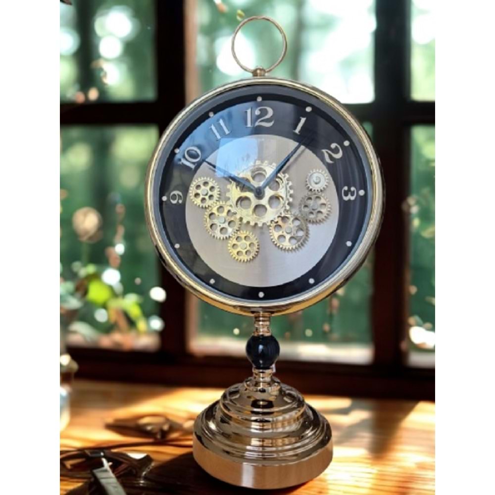 Krd Home Masaüstü Çarklı Saat Bakır Krd-7466