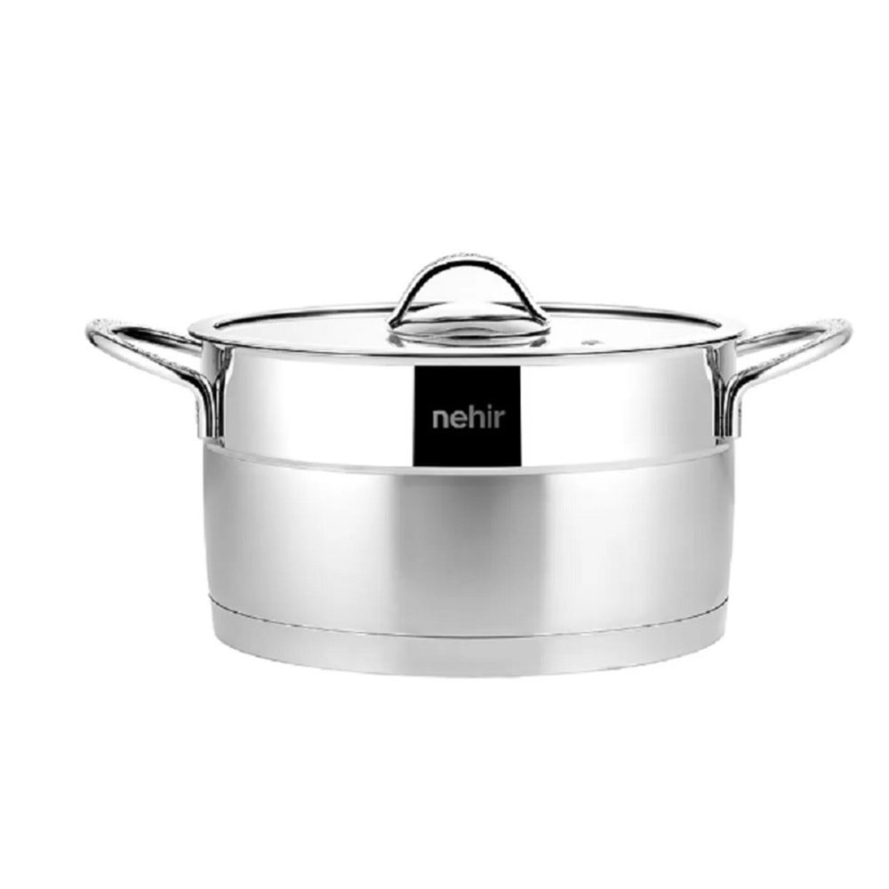 Nehir Silver Mat Trend 20 Cm Derin Çelik Tencere