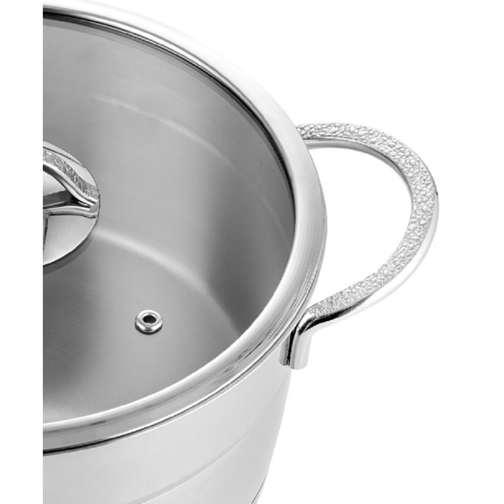 Nehir Silver Mat Trend 20 Cm Derin Çelik Tencere