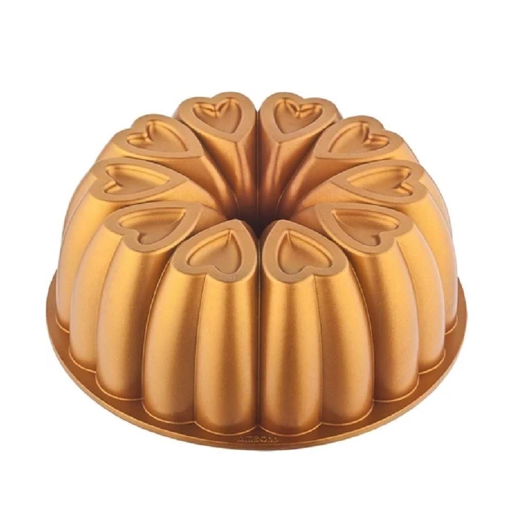 Amboss Ametist 26 Cm Döküm Kek Kalıbı Gold AME-7722