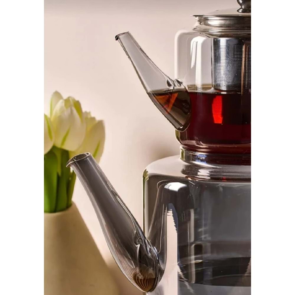 Perotti Elio Fume Cam Çaydanlık 16497