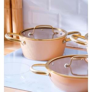 Acar Ultimate Pro 7 Parça Tencere Seti Rose Gold 6764
