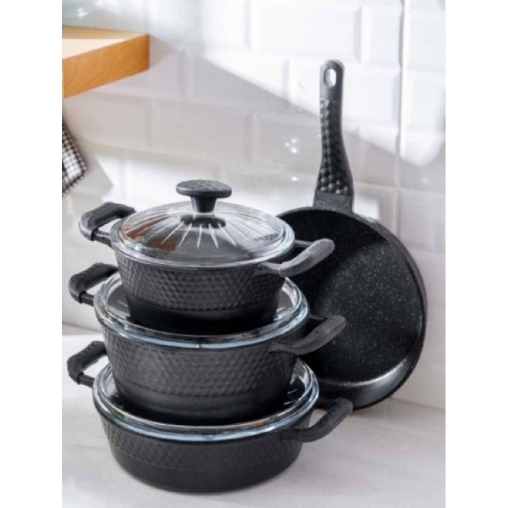 Acar Diamante Star 7 Parça Tencere Seti 8569