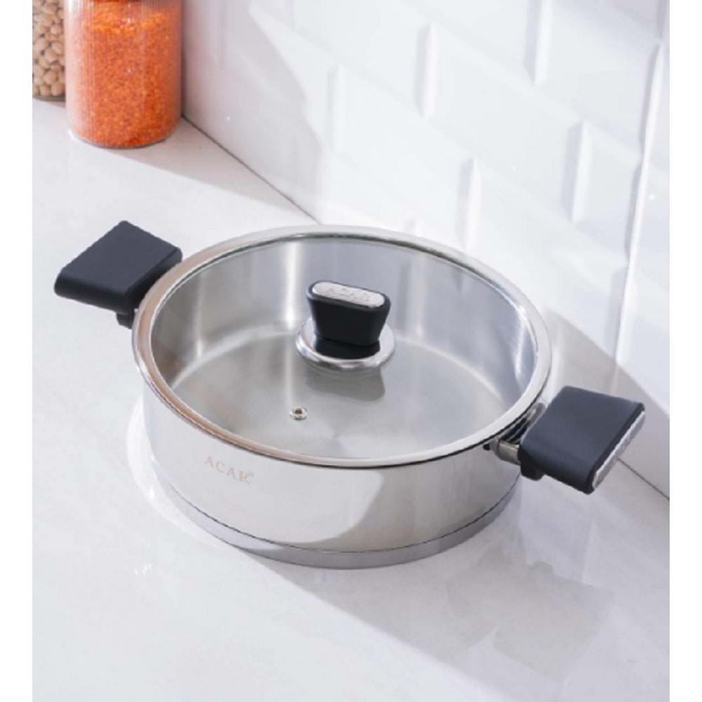 Acar Orkide 16 Parça Silindir Tencere Seti 8495