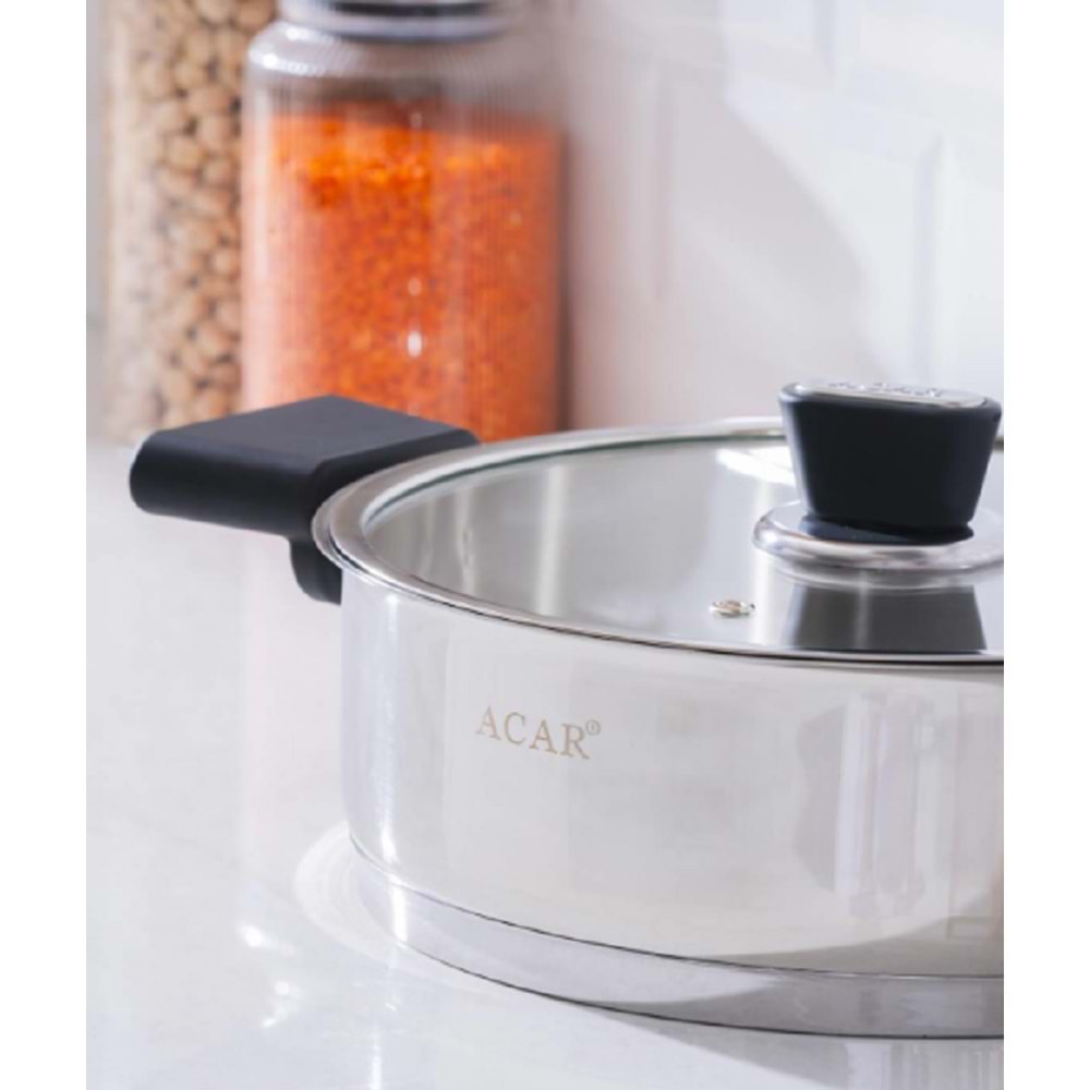 Acar Orkide 16 Parça Silindir Tencere Seti 8495