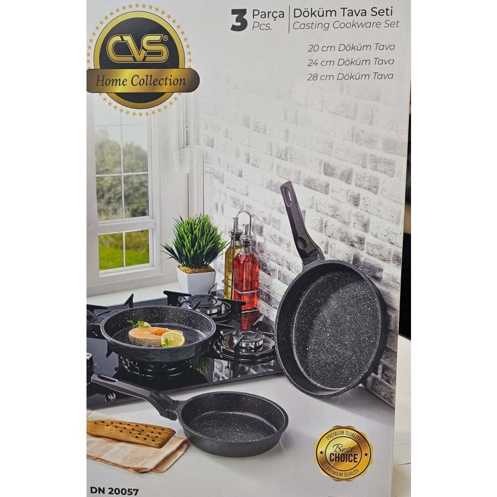 Cvs Crystal Seri 3 lü Tava Seti DN20057