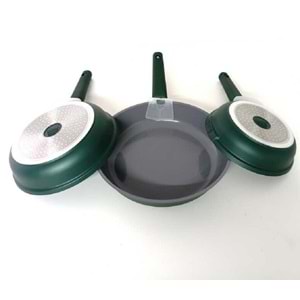 Oms Non Stick Seramik Tava Seti Yeşil 15016