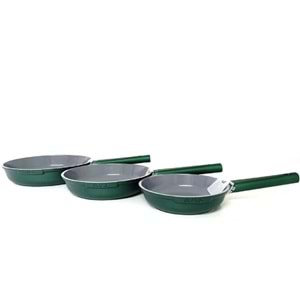 Oms Non Stick Seramik Tava Seti Yeşil 15016