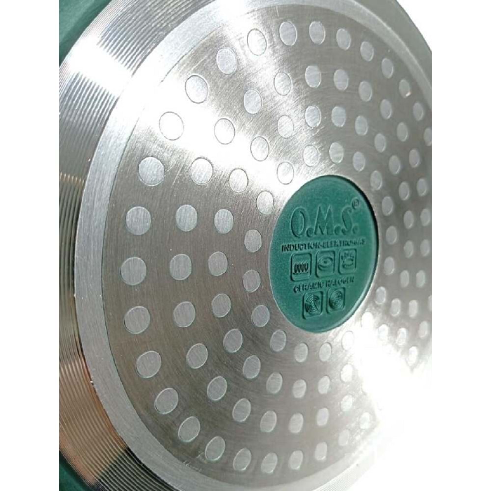 Oms Non Stick Seramik Tava Seti Yeşil 15016