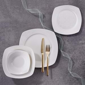 Korkmaz Mona Collection 60 Parça A8123 Kare Yemek Takımı