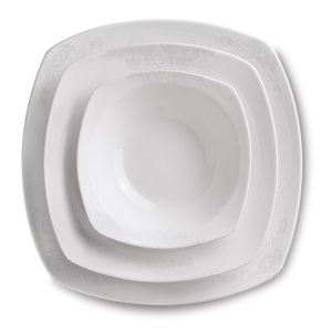 Korkmaz Mona Collection 60 Parça A8123 Kare Yemek Takımı