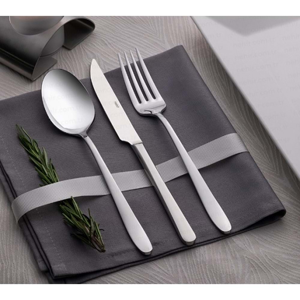 Nehir Sultan Sade 6lı Poşetli Yemek Kaşık