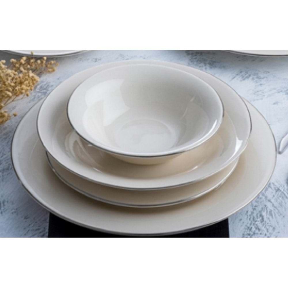 Acar Bria-istanbul 60 Parça Platin Porselen Yemek Takımı XTL-21-0409