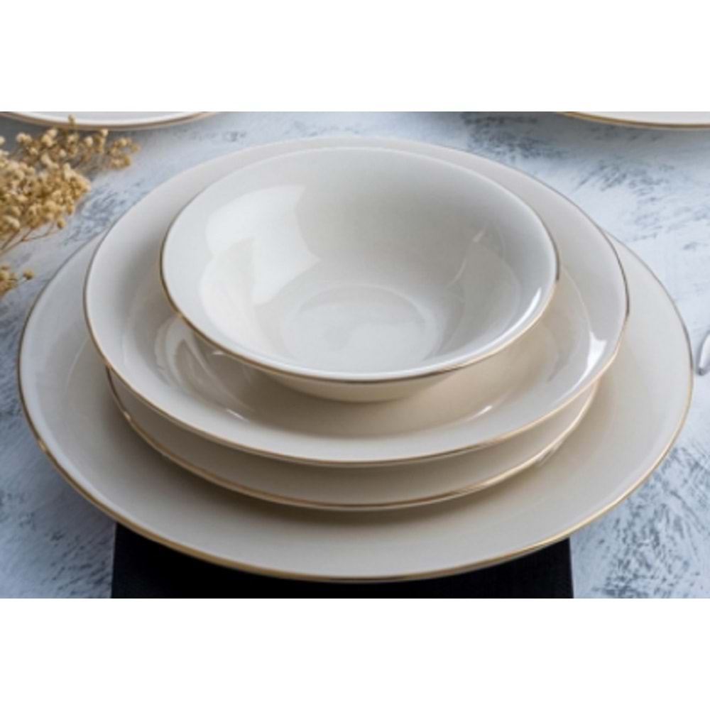 Acar Blake 60 Parça Gold Porselen Yemek Takımı XTL-21-0410