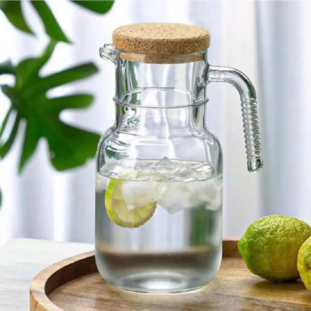 Paşabahçe Hoop Mantar Kapaklı Cam Karaf Sürahi - 1500 cc 43783