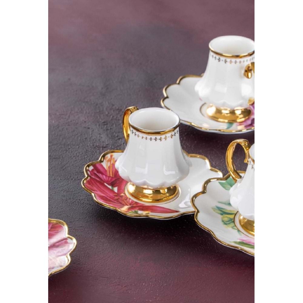 Acar Sofiya 6 Kişilik Kahve Fincanı Takımı 90 ml Hxf-22-0208