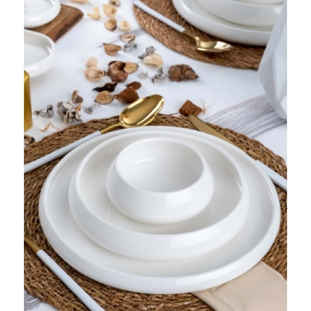 Acar Bianco Perla Full Moon 27 Parça 6 Kişilik Yemek Takımı 22-0145