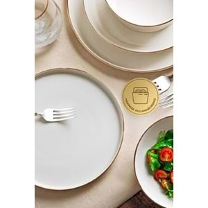 Nehir Yakamoz Gold 6 Kişilik 30 Parça Bone Porselen Yemek Takımı