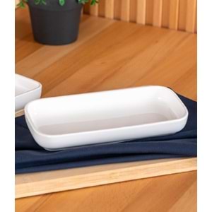 Acar Pure Royal Dikdörtgen Porselen Kayık Tabak 20 cm 1 adet 5405