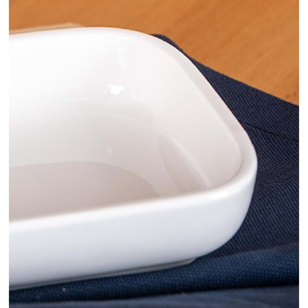 Acar Pure Royal Dikdörtgen Porselen Kayık Tabak 20 cm 1 adet 5405