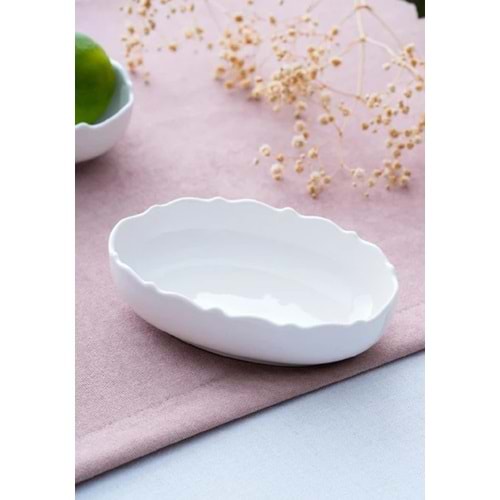Acar 6316 Nirvana 1 Adet Porselen Oval Sunum Tabağı 13,5 Cm