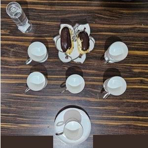 Twinkle Luxury Platin Bone Porselen Kahve Fincan Takımı 02Plt01