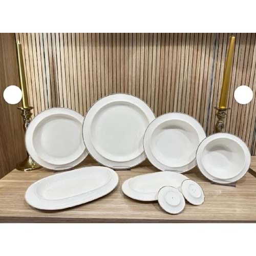 Twinkle Rise 28 Parça Bone Porselen Yemek Takımı Gold 14GLD01