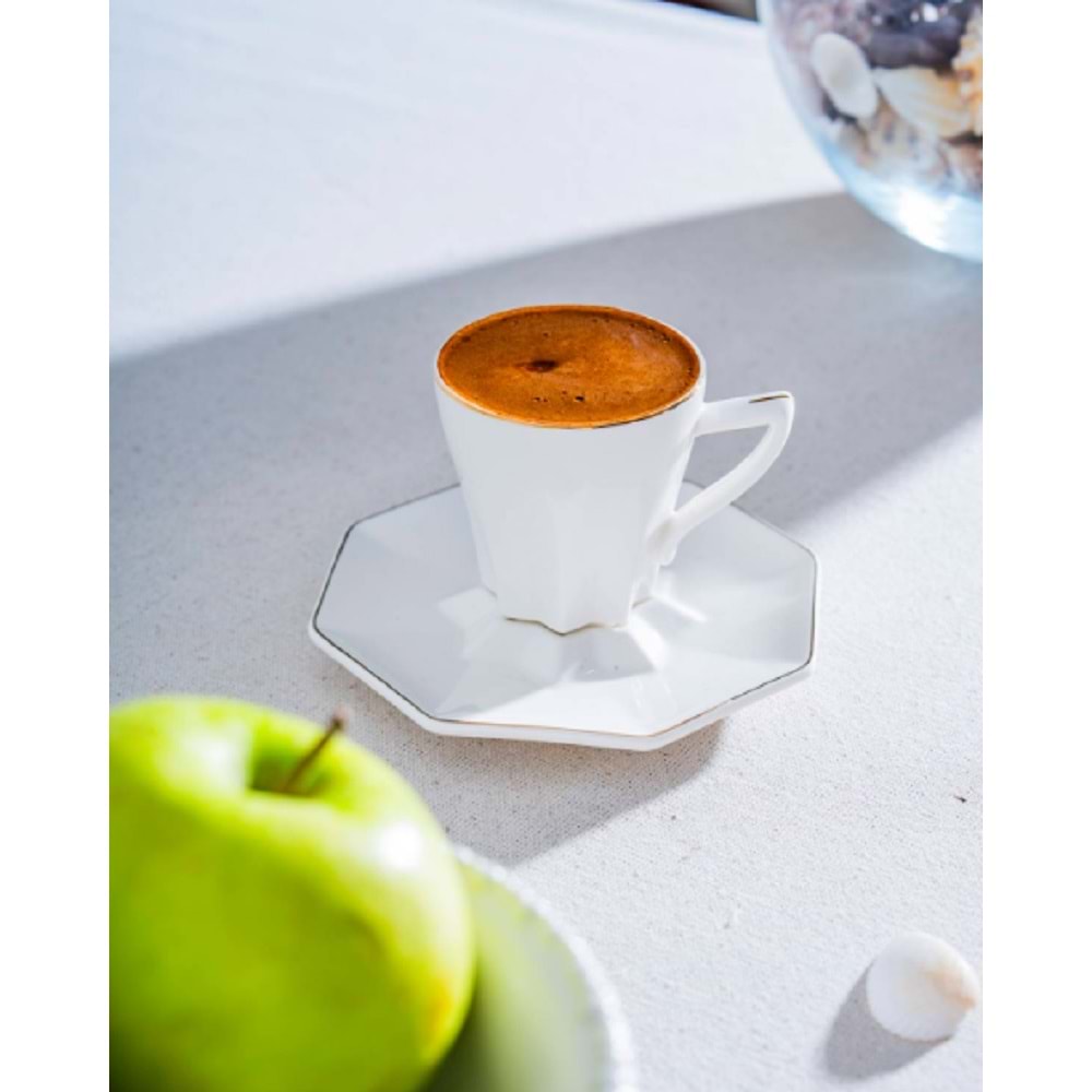 Acar Lilla 6 Kişilik Porselen Kahve Fincanı 7380