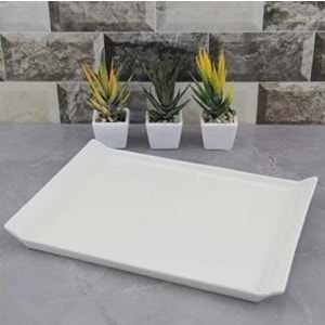 Acar 8073 Porselen Beyaz Kayık Tabak 31 Cm 1 adet