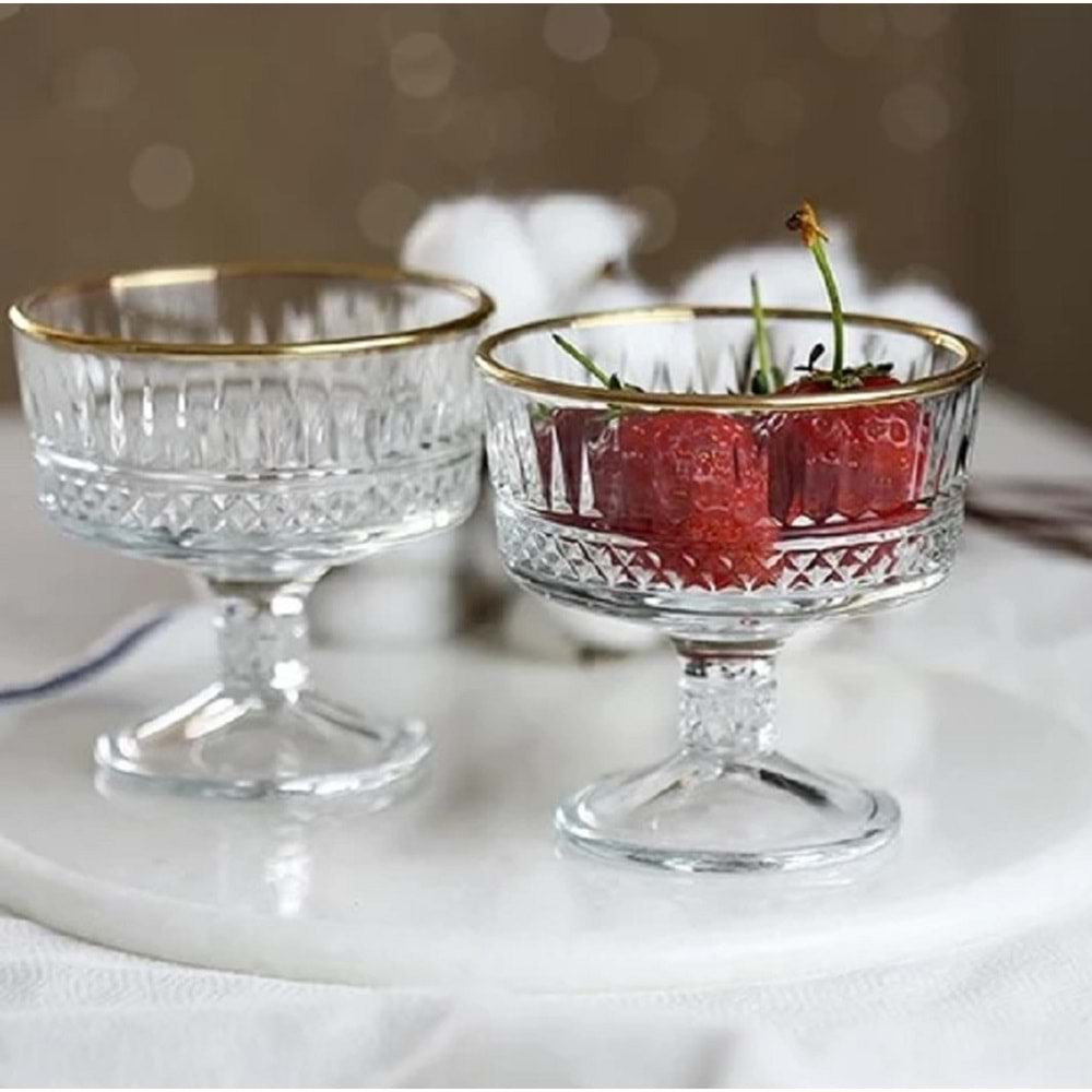Paşabahçe Elysia Golden 2 li Ayaklı Sunum Kasesi 51749